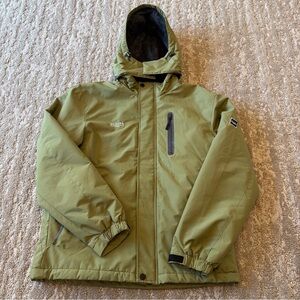 DLGJPA Men’s Hooded Full Zip Waterproof Ski Jacket GREEN - Size Medium/Large